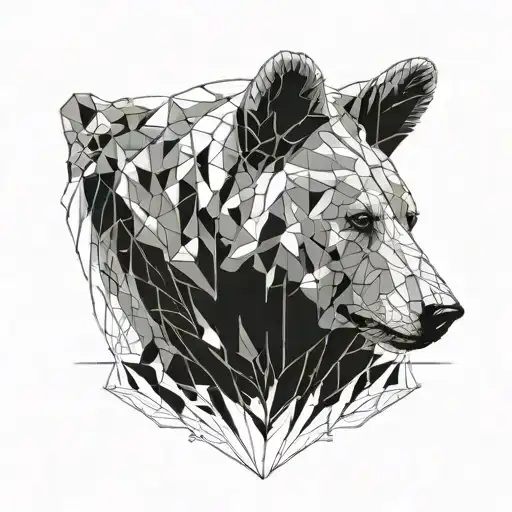 Bear Head With Ermine On His Top