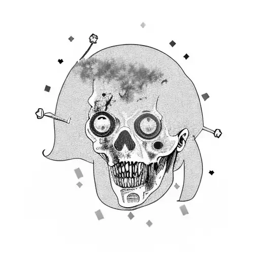 A Zombified Doctor Eating Vegan Brains And Holding A Gay Pride Flag