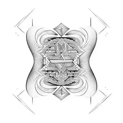 Black And White Polynesian Style Waves Without Any Shades