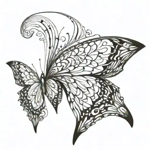 Angel Wing Butterfly Wings Sitting