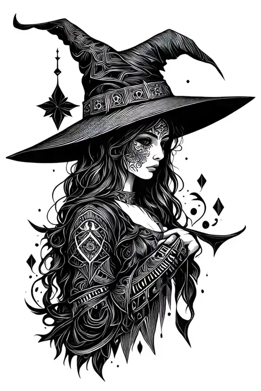 Witchy Line Art Sleeve