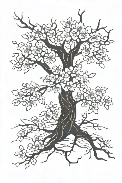 Expandable Leg Tree Cherry Blossom Branch