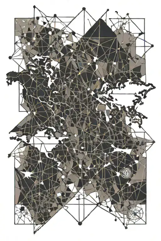 Plane Travel World Map Outline