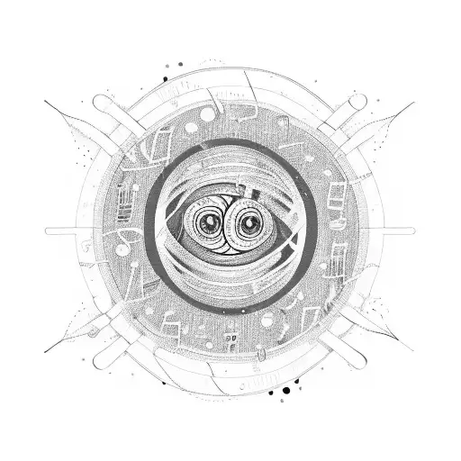 A Black Hole Sucking In A Guitar And Spewing Out Musical Notes