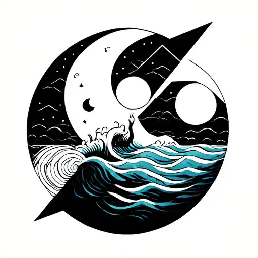 Moon And Sea