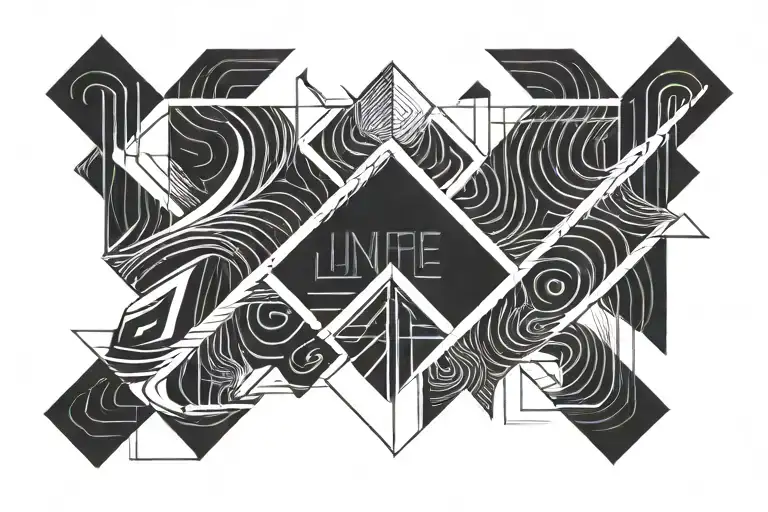 L N F With A Wavy Line Underneath All Of It