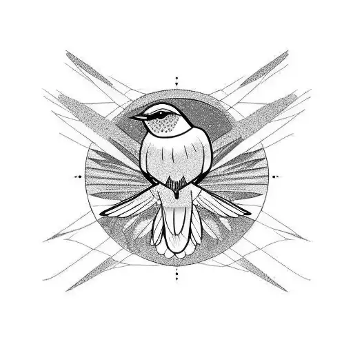 Bird European Roller Flying On A Mountin