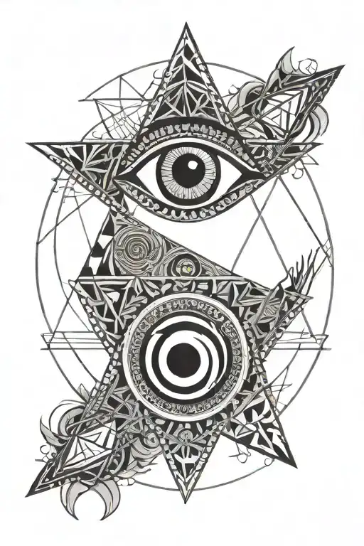 Circular Evil Eye With Triangle Shape