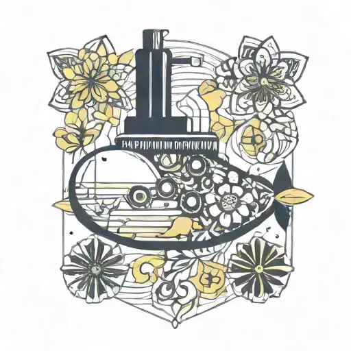 Yellow Submarine With Flowers