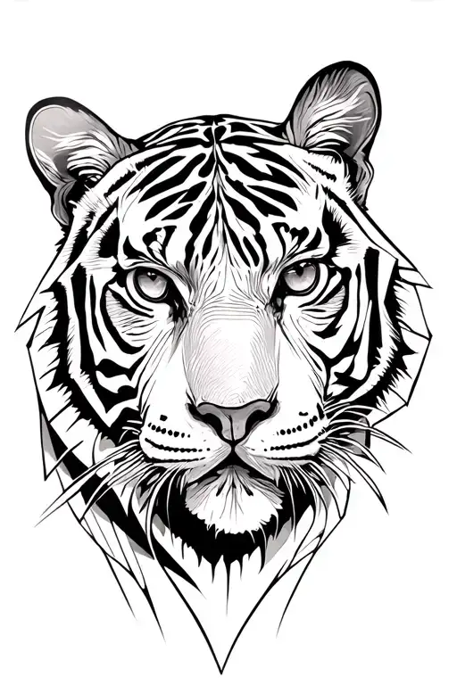 Tiger Eyes And Nose Only Without Face Made