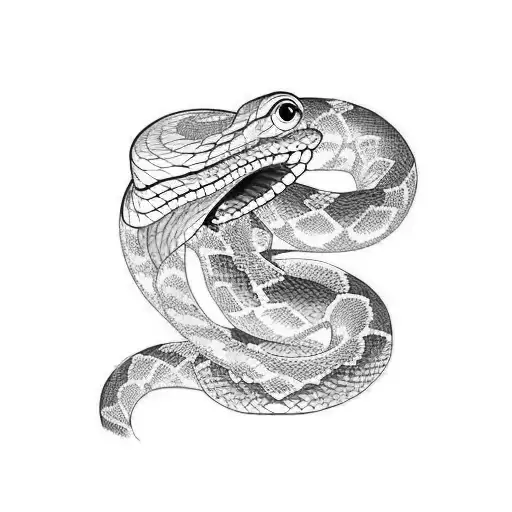 Snake With Lilac Blooms