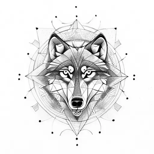 Wolf With Compass