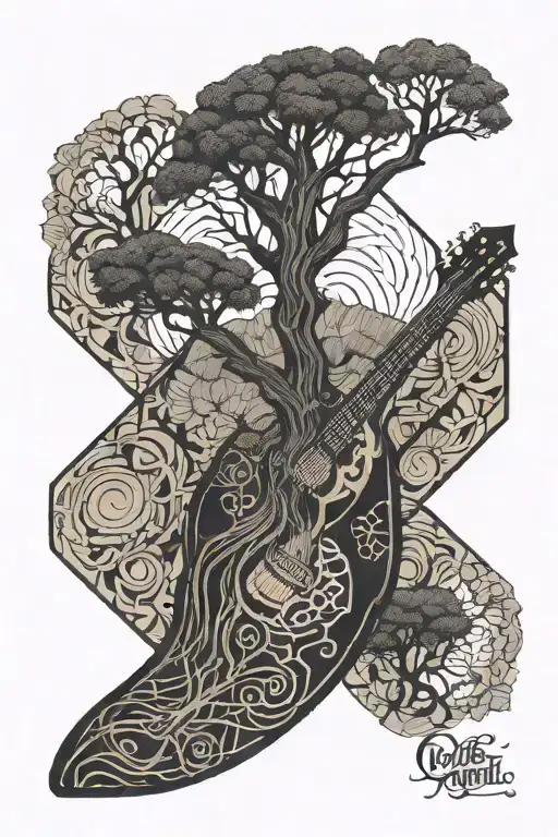 Tree Of Death Guitar Fingerboard Inlay Forearm