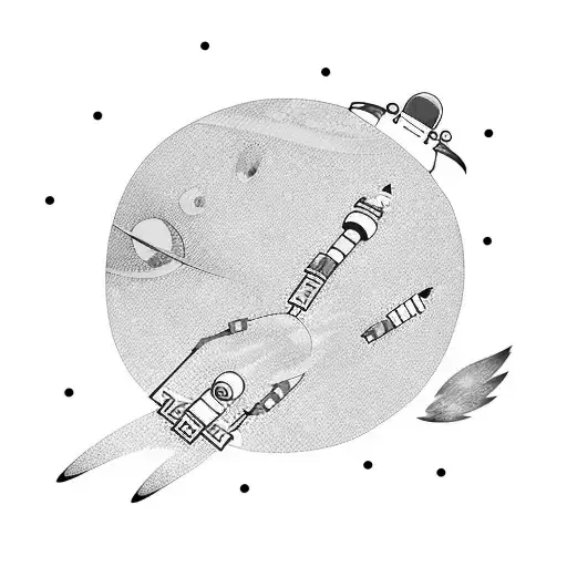 Astronaut Floating In Space With A Trail Of Colorful Birds Flying Around