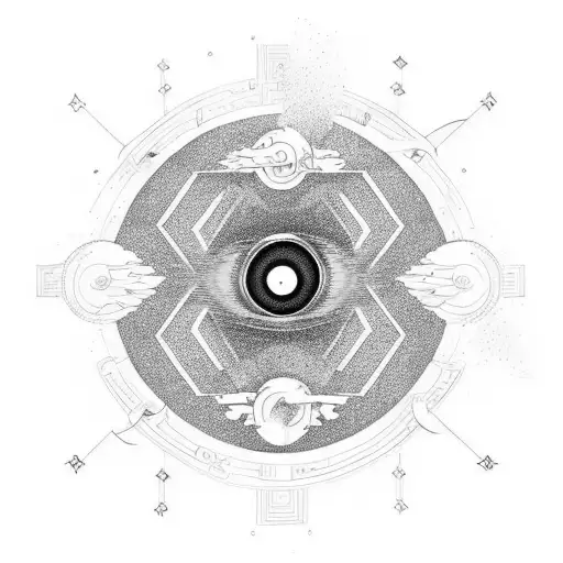 Black Hole With Golden Rectangle Details And Golden Ratio