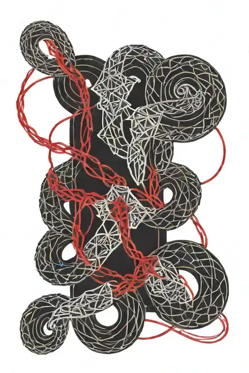 The Red String Of Fate Nordic Pattern