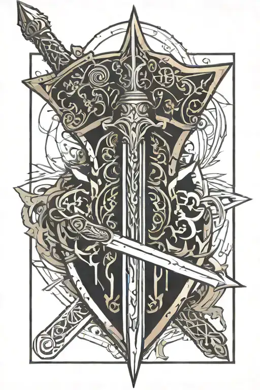 Christian Sword And Shield Referencing Ephesians 6