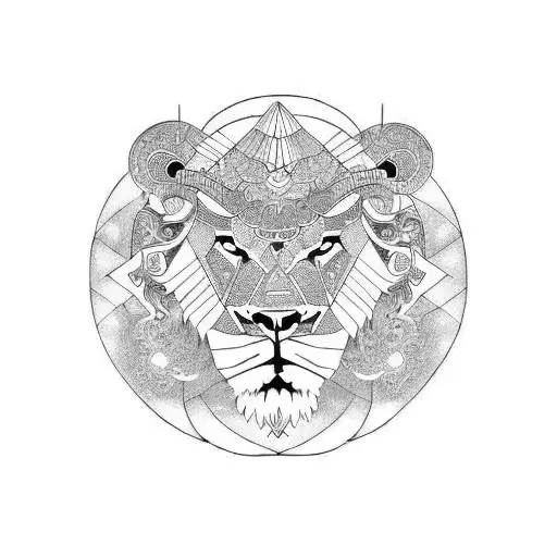 Lion And Taurus Ying And Yang