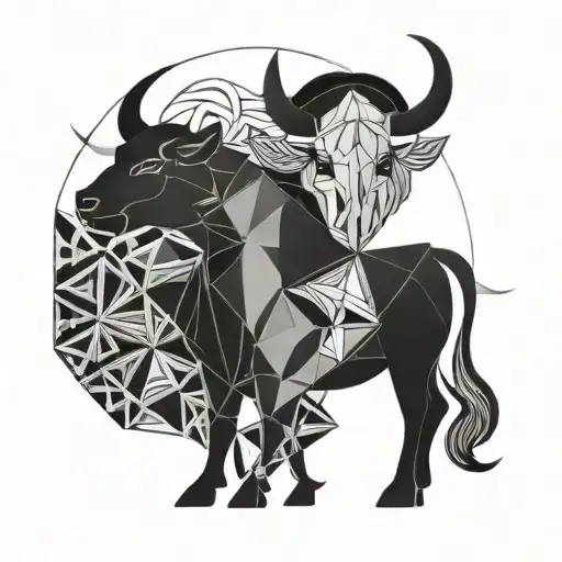 Taurus And Virgo Symbol Made Up