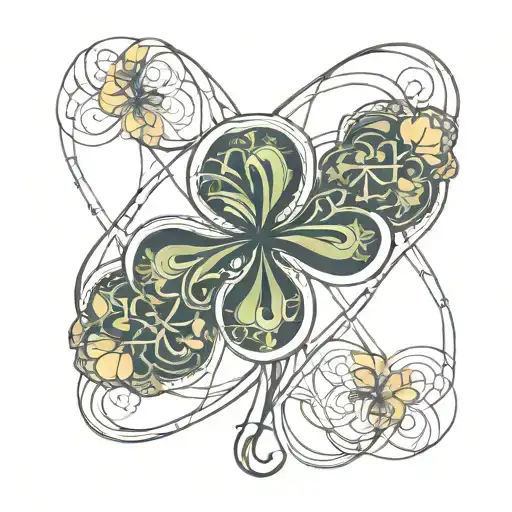 Four Leaf Clover With Infinity Sign