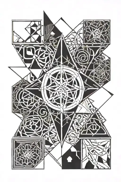 Christianism Islamism Judaism Anarchy Symbol Merged