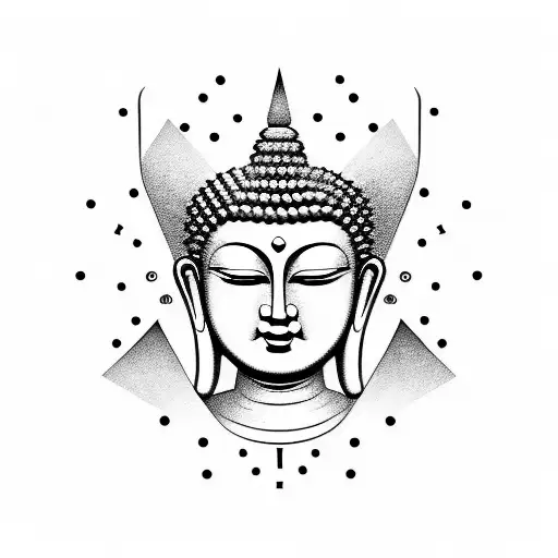 Minimalist Buddha Face