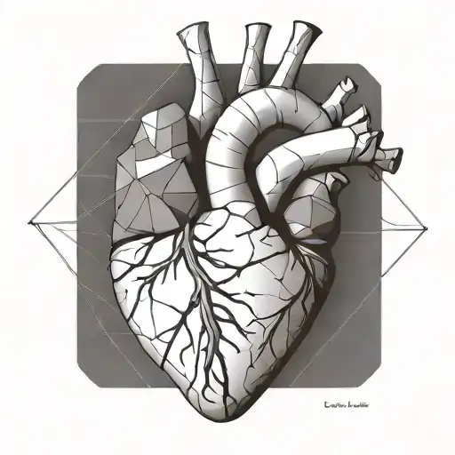 Anatomical Heart With Some Cracks In It
