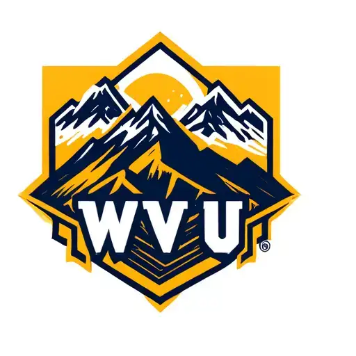 Wvu Logo With Mountain In The Middle