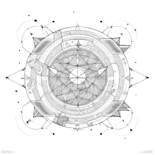 A Constellation Of Sagittarius Formed By Waves And Skateboards