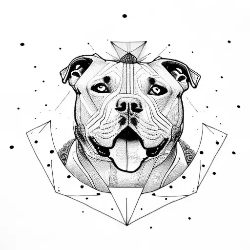 Perro Pitbull Cara De Enojado Tributo Muerto Espacio Sol Luna