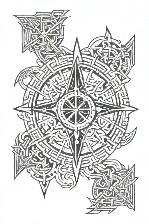 Vegvisir Protection Rune Intertwined