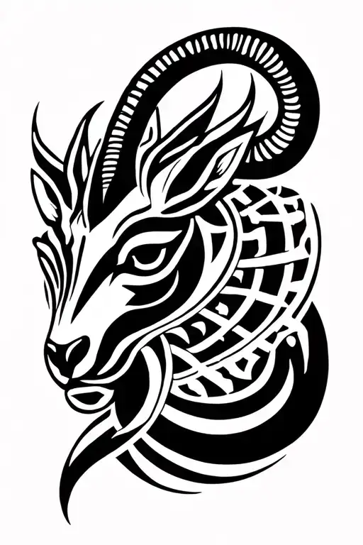 Capricorn Tribal Inspired Design