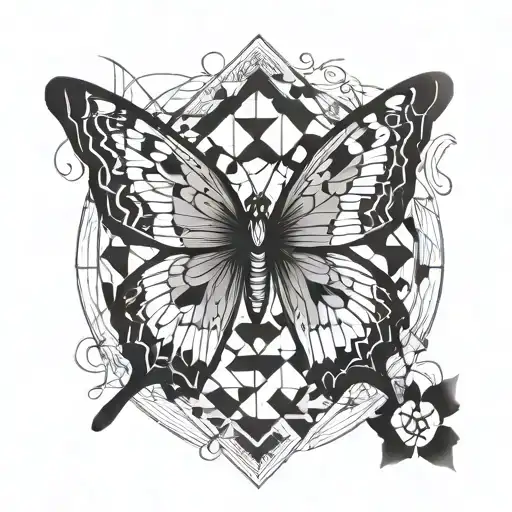 Butterfly With A Word Love In The Centre