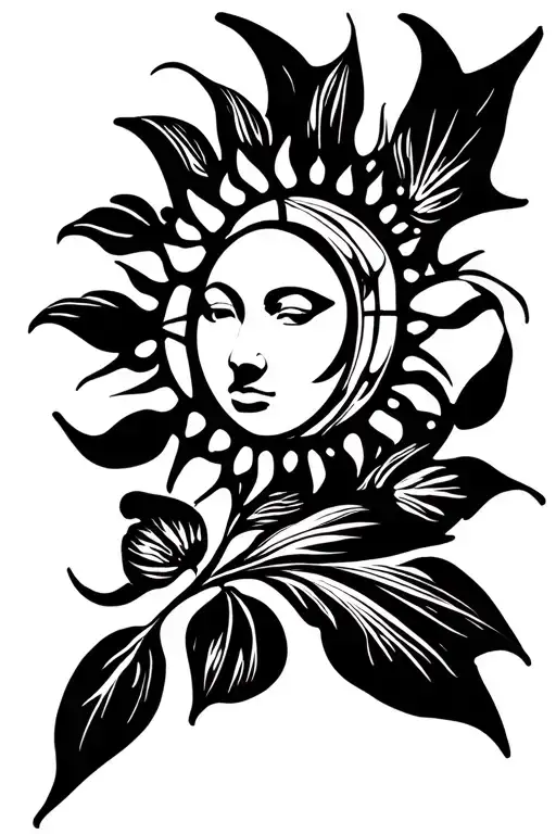 Sun Melting Into Petals Falling