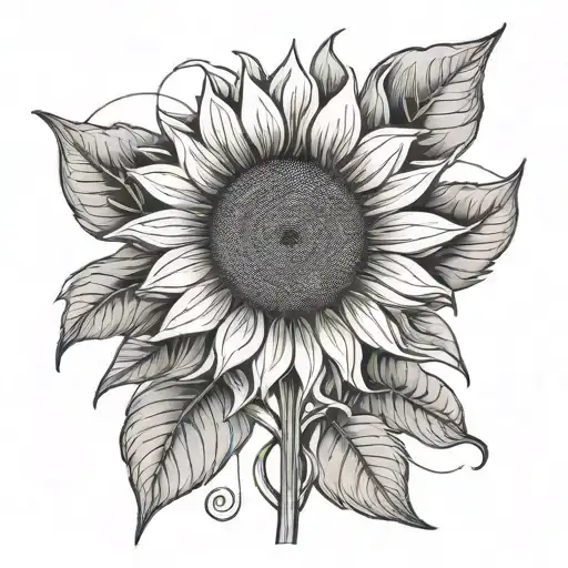 Sunflower With Number 1982