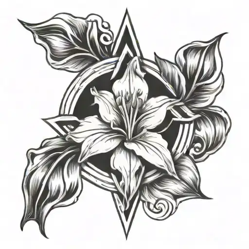 Gladiolus And Symbol Virgin And Symbol Element Earth