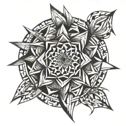 Abstract Rosed In Circle Made