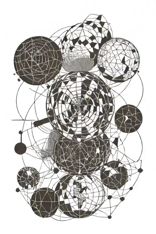 Globe Lines And Written Words