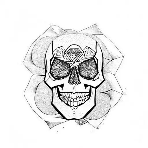 Skull And Geometric Patterns