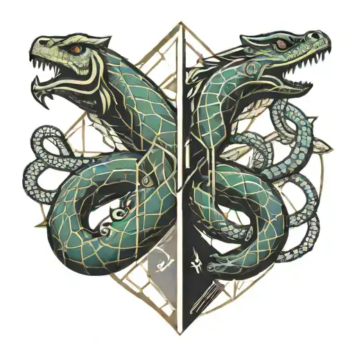 Gemini Zodiac Sign And Snake