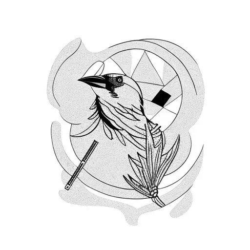 Crow Smoking A Cigarette