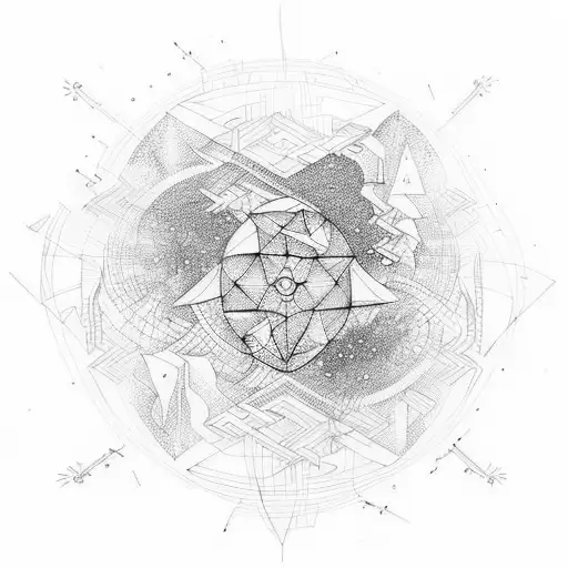 Men Through The Space And Fractals