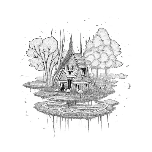 A Cartoon Version Of A Louisiana Swamp With Heavy Metal Lyrics Incorporated