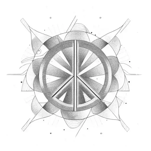 Peace Sign Without The Lines From The Inside And Gaps In The Circle Showing They're Missing