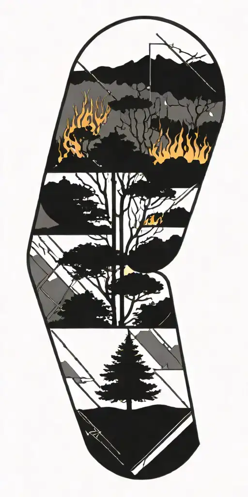 Fire And Tree