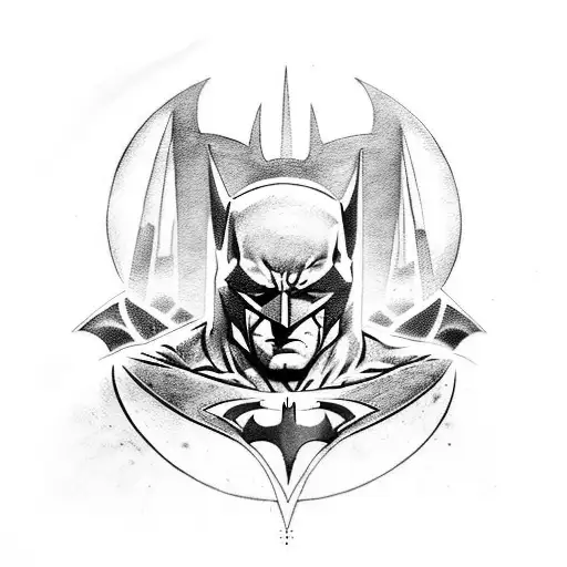 Batman And All Enemies In The Background