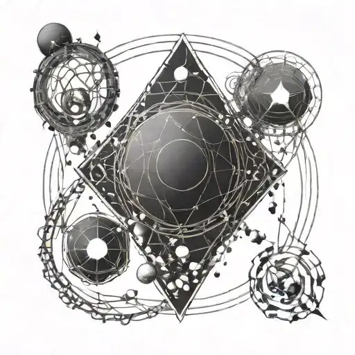 Linear Solar System Surrounded By A Strand Of Dna Double Helix