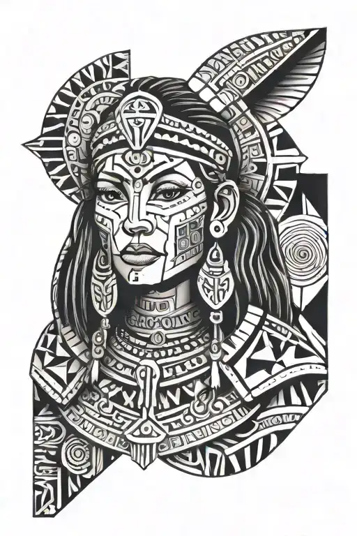 Mayan Warrior Woman