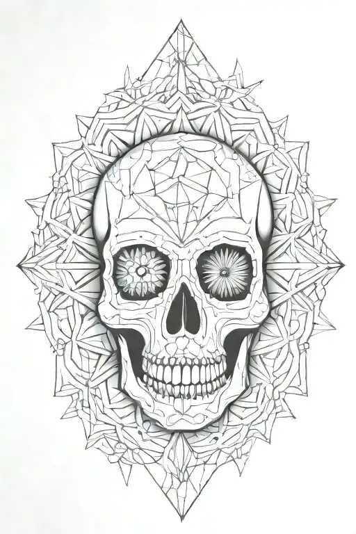 Skull Mandala Design Incorporating
