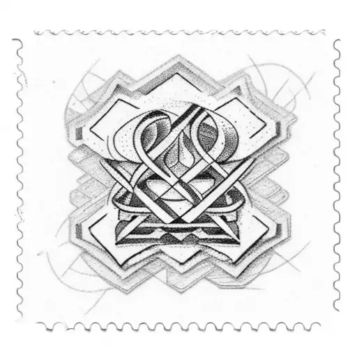 Stamp With The Word 'Alles' In It